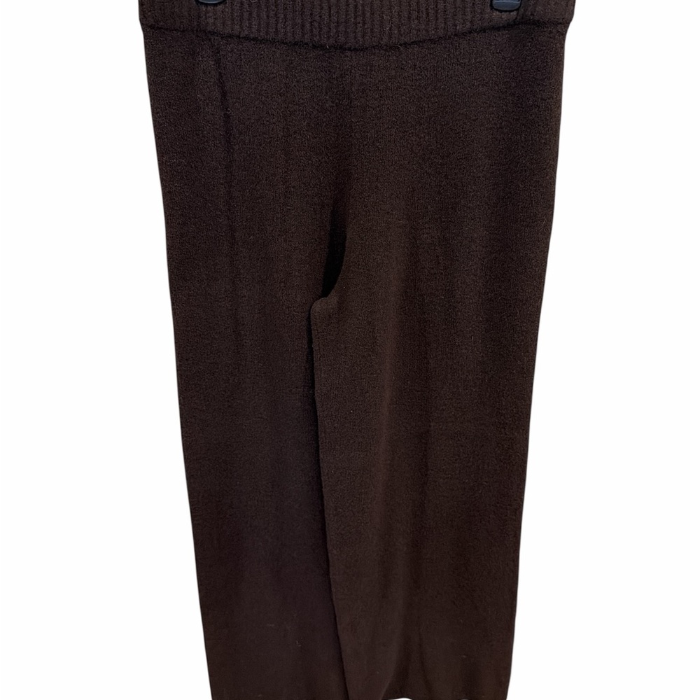 H&M Dark Brown Knit Wide-Leg Pants